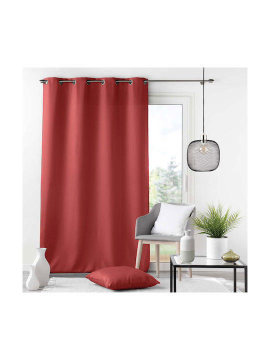 Curtain with Grommets Essentiel Red 140x280cm