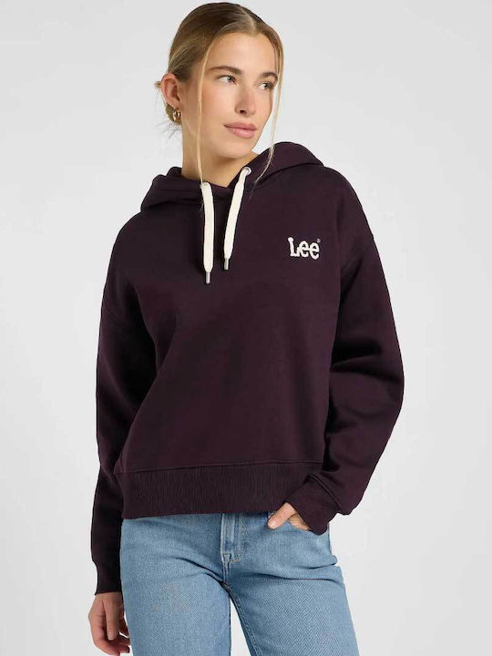 Essential Women's Sweatshirt Hooded Bordo