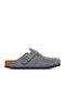 Boston Soft Footbed Suede Leather Winter Women's Slippers Gray Narrow Fit