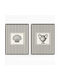 Frames Set 2 Pieces 693bse6148 50x70cm Black-White Wallity Vertical MDF Wood
