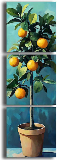 Πίνακας Καμβάς Σετ 3τμχ 748myl1104 45x45cm Multi Wallity Τετράγωνοι Ξύλο Καμβάς