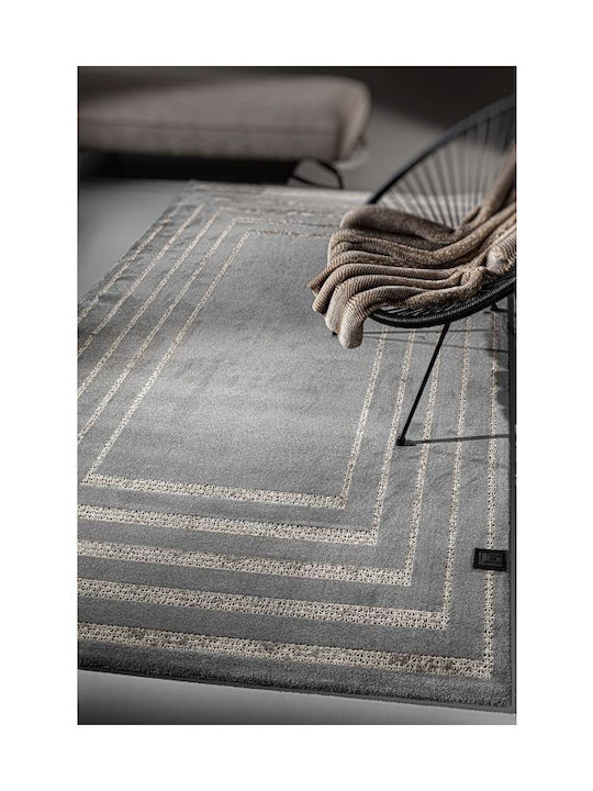 Guy Laroche Form Modern Bedroom Rugs Set Carbon 3pcs