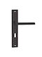 Finetto Lever Front Door with Plate Right Art.080056 Black