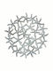 Art et Lumiere Metallic Decorative Platter Silver 34x34x5cm