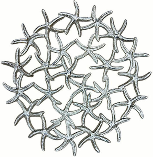 Art et Lumiere Platou Decorativ Metalic Argintiu 1buc 34x34x5buc