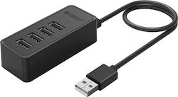 Orico USB Hub 4 Θυρών (USB-A) W5P-U2-030-BK-EP-HW