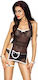 Passion Lingerie Задайте Naughty Maid 922995 10-355 S 2 Части Черен S M