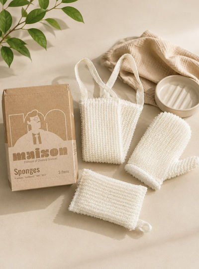 Maison Bureți de Baie Spa Pachet Mare 1 Moale & 2 Tari Albe 3 Bucăți