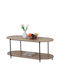 Oval Central Coffee Table Ardenmoor Wooden Oak/Black M115xL50xH45cm