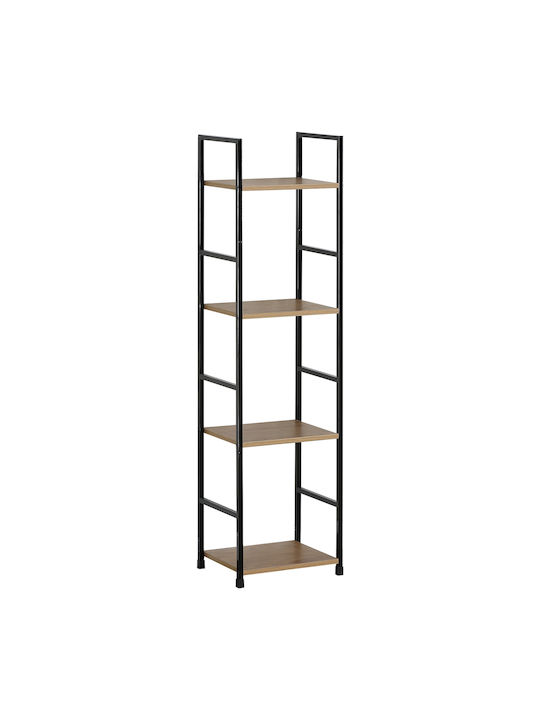 Βιβλιοθήκη Darrow Δρυς/μαύρο 29.1x23.5x112εκ.