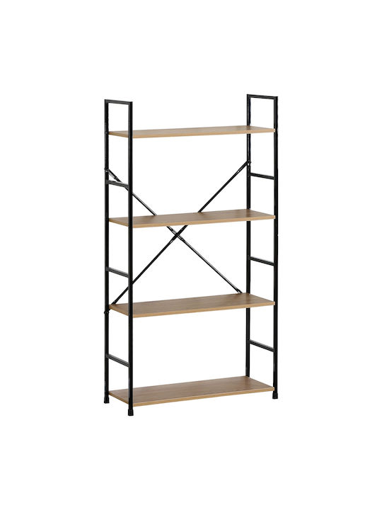 Darrow Bücherregal Eiche/Schwarz 58.6x23.5x112cm