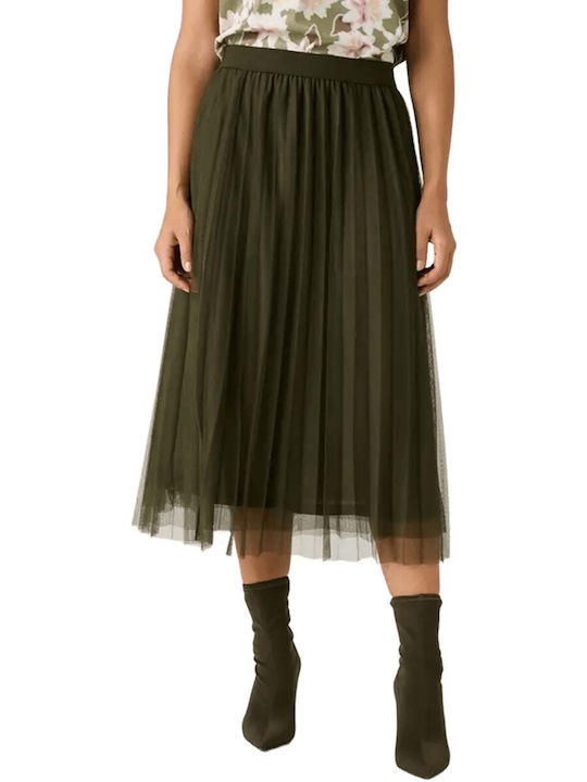MORE & MORE С тюл С висока талия Midi Пола Olive