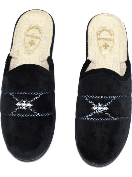 Χειμερινές Γυναικείες Παντόφλες Μαύρες
