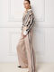 Women's Fabric Trousers Gold