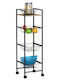 ArteLibre Elmstead Metallic Kitchen Rack 4-Tier Black 30x29x95cm