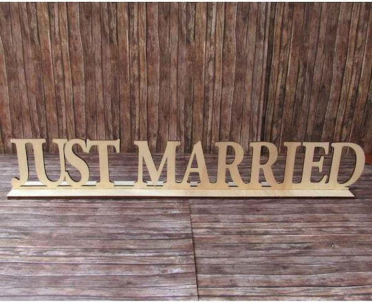 Holzschild Just Married 70x11cm