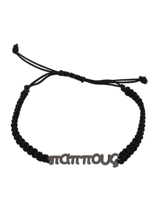 Theodora's Jewellery Ανδρικό Βραχιόλι με Κορδόνι