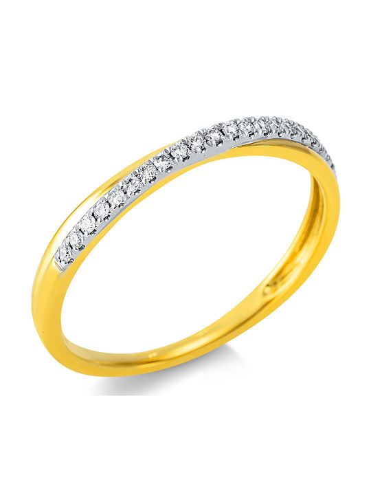 Diamond Group Femeie Inel Semi-eternitate cu Diamant 18K