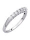 Damen Ring mit Diamant aus Weißgold 18K