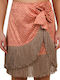 Satin Mini Skirt Envelope Grapefruit