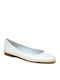 Lederne Damen Ballerinas in Weiß Farbe