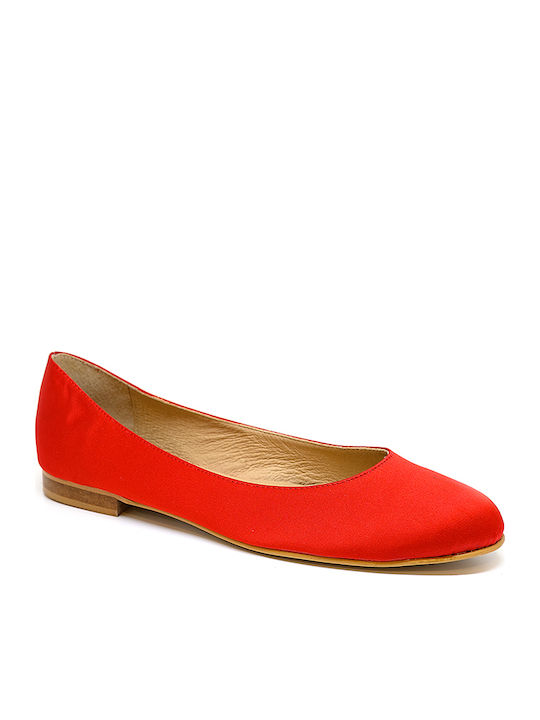 Bigshoes Satin Damen Ballerinas in Rot Farbe