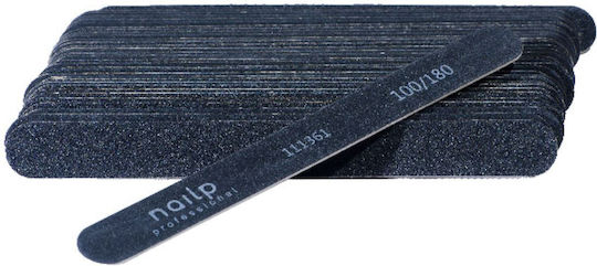 Файл 100/180 Nailp Slim Дървена Черна Права