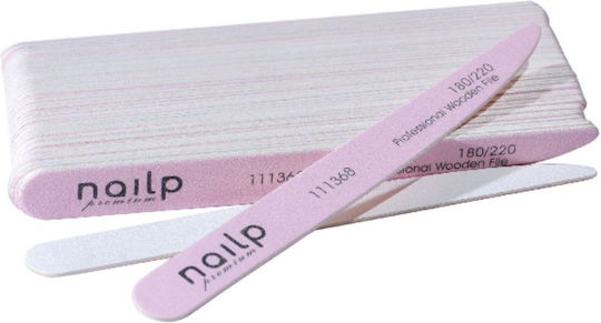 Nail File 180/220 Nailp Wooden Thin Pink Premium