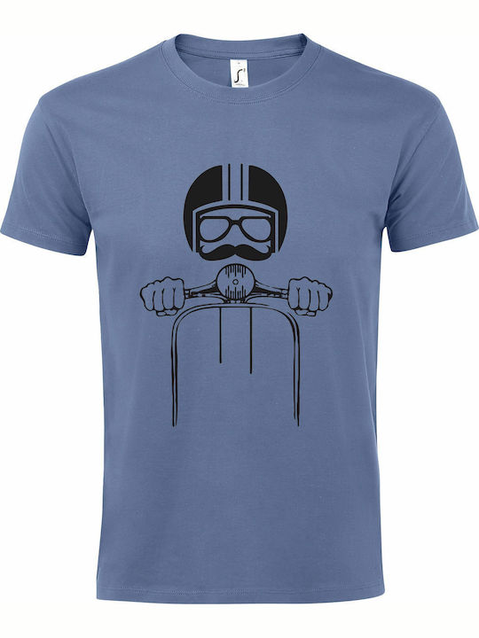 Bluze Imprimate Unisex Vespa Rider Denim