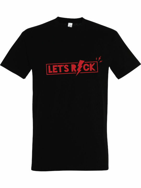 Unisex T-Shirt "Let's Rock" Schwarz