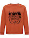 Unisex Bio-Baumwolle Sweatshirt "Stranger Things" Süßes Orange