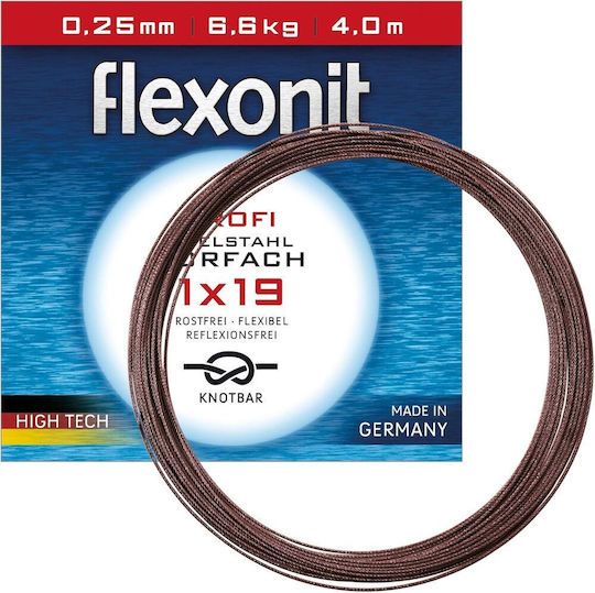 Flexonit 1x19 Ατσάλινος Οδηγός 4m 0.25mm 6,6kg Steel Leaders From Flexonit