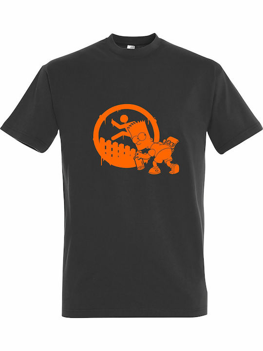 T-shirt Unisex " Λεξ Simpsons Bart Grafitti " D...