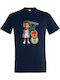 Kinder-T-Shirt French Navy Giannis Antetokounmpo Cartoon Basketball Player, Milwaukee Bucks, Nba
