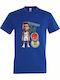 Kinder-T-Shirt Royal Blue Giannis Antetokounmpo Cartoon Basketball Player, Milwaukee Bucks, Nba