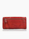 Large Leather Women's Wallet Classic Red