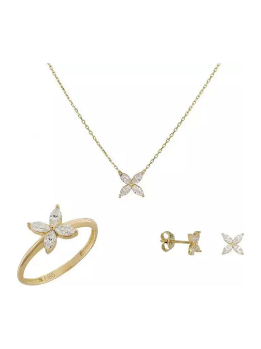 Jewelry Set Made of 14K Gold