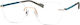 Damen Metallisches Brillengestell aus Titanium Blau ES823017-20
