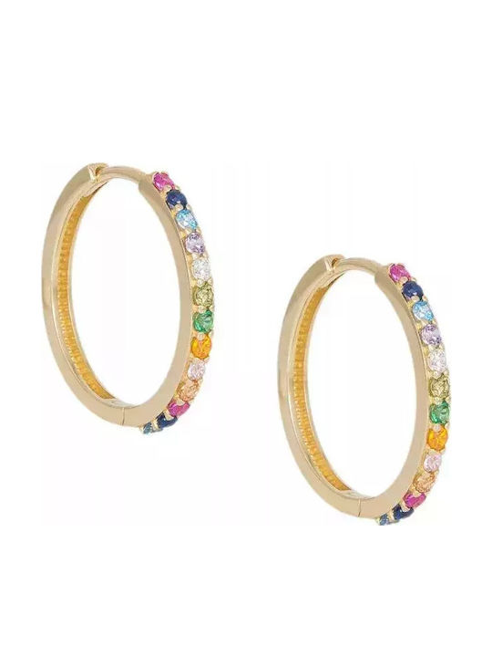 Обици от Злато 14K с Камъни