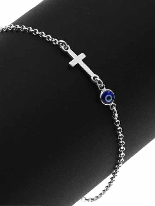 Amalfi Accessories Women's Bracelet Chain with design Eye made of Silver