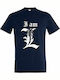 Unisex T-shirt "I Am L Death Note Manga" Französisches Marineblau