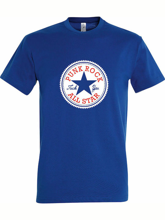 T-shirt Unisex " Punk Rock Star All Star " Roya...