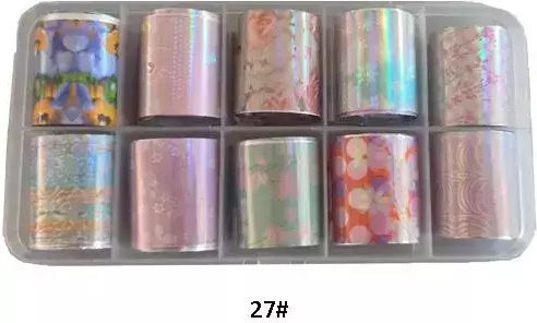 Ff Selections Folii Pentru Unghii Set No27 10 Bucăți 2.5cm