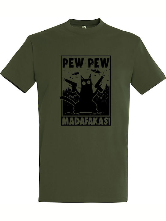 Unisex T-Shirt "Pew Pew Madafakas" Army