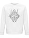 Sweatshirt Unisex Organic " Sauron Mordor Middle Earth Origami " White