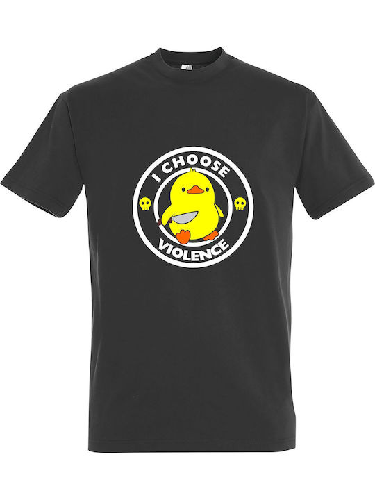 Unisex T-shirt I Choose Violence Duck Knife Dar...
