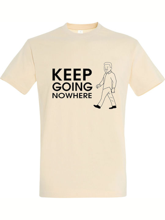 T-shirt Unisex " Keep Going Nowhere " Cream