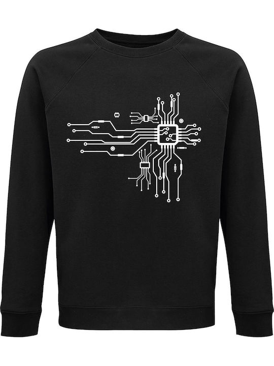 Unisex Organic Cotton Sweatshirt Cpu Heart Black