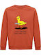 Unisex Organic Cotton Sweatshirt "Fuck Around Find Out" in Sweet Orange