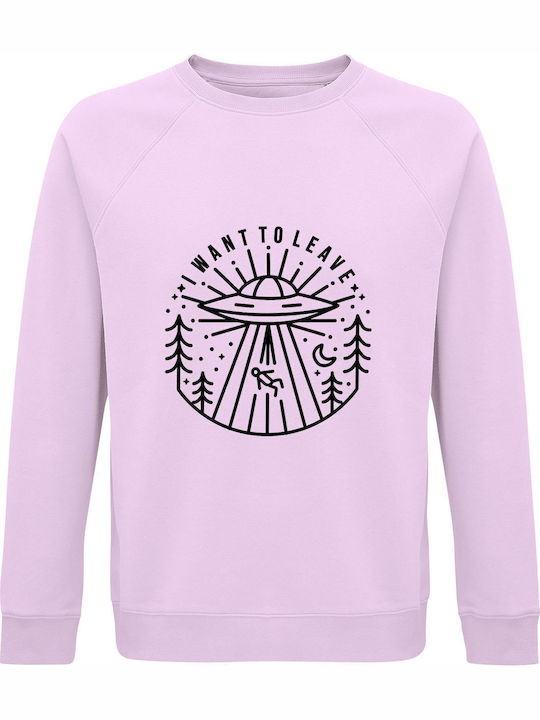 Sweatshirt Unisex Organic " I Want To Leave Ali...
